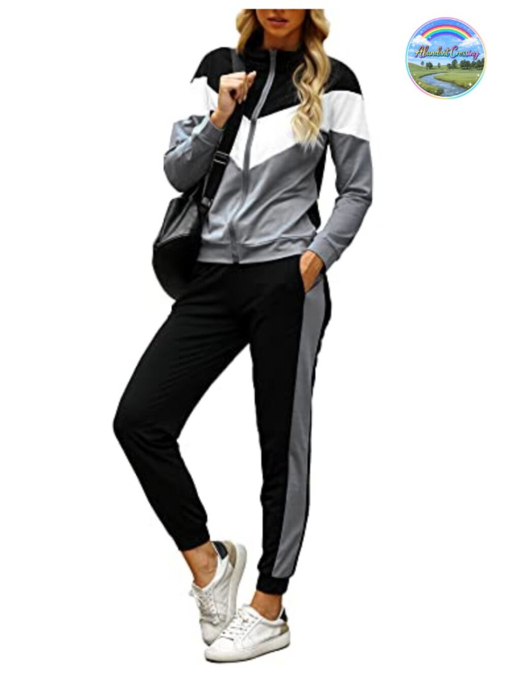 Women's 2-Piece Tracksuit Set Zip Up Lounge Jogger Long Sleeve